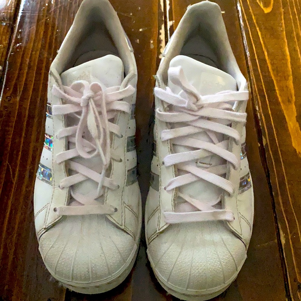 Girls Sparkle Shell Toe Adidas
